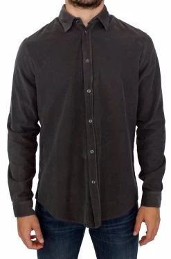 GF Ferre Green Button Front Cotton Casual Shirt