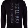 Versace Jeans Black Cotton Zipped Sweatshirt