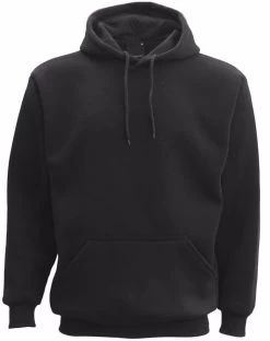 Adult Unisex Men's Plain Basic Pullover Hoodie Sweater Sweatshirt Jumper XS-6XL - Black
