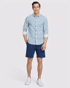 Oxford Men's Kenton Linen Cotton Floral Shirt - White/Aqua 10 Oxford Men's Kenton Linen Cotton Floral Shirt - White/Aqua -Fashion Menswear Shop cd8f37660d79c521da9bb07f1a99fe4e