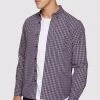 Oxford Men's Uxbridge Checked Shirt - Navy/Tan