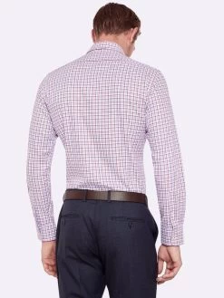Oxford Men's Beckton Checked Shirt - Wine -Fashion Menswear Shop cef09cfe2dd044f738b18be141633c5b