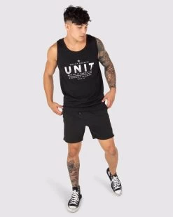 Mens Unit Bermuda Singlet - BLACK -Fashion Menswear Shop d082ab9dd3be6a488db0cd3a59f3ebd4