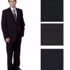New Mens Wool Blend Stretch Long Business Casual Suit Navy Pants