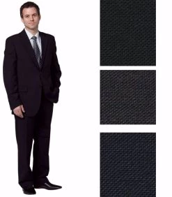 New Mens Wool Blend Stretch Long Business Casual Suit Navy Pants