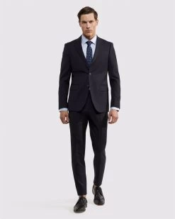 Oxford Men's Byron Wool Suit Trousers - Navy -Fashion Menswear Shop d127d5bd7bb939222a0f75e4dde4b150