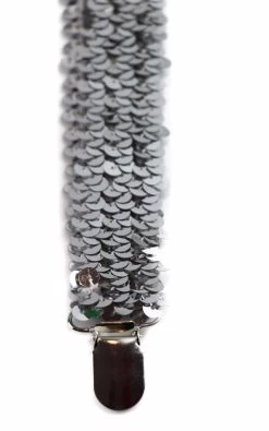 Adjustable 100Cm Silver Mens & Womens Sequin Suspenders -Fashion Menswear Shop d12bd6d4fd43fc031fa981db0ef62699