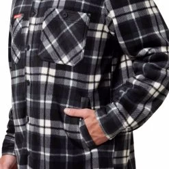 Mens Hard Yakka Legends Sherpa Fleece Jacket Shirt Black/Grey With Free Beanie -Fashion Menswear Shop d3686c1fdd22c9c2bd603474e7e71e4f