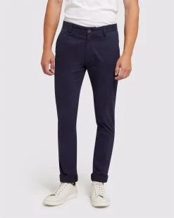 Oxford Men's Stretch Organic Cotton Skinny Chinos - Navy