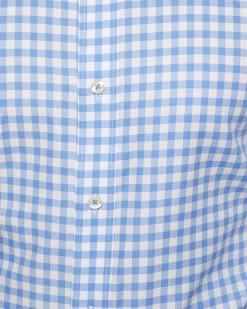 Oxford Men's Islington Regular Fit Checked Shirt - Sky 12 Oxford Men's Islington Regular Fit Checked Shirt - Sky -Fashion Menswear Shop d3c4fe1540f541be9bb2e96cf81a6906