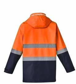 Syzmik Mens Hi Vis Basic 4 In 1 Waterproof Jacket - Yellow/Navy -Fashion Menswear Shop d3cb18f9540a9823d373be88e383f597