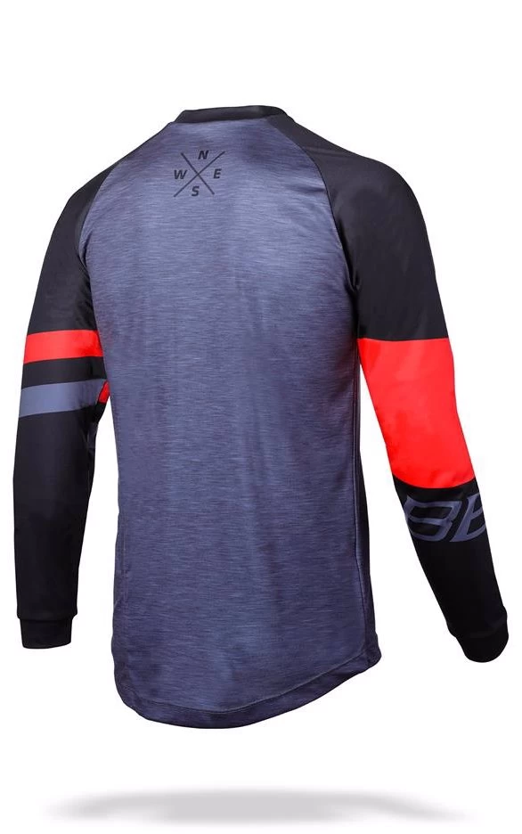 Bbb-Cycling SwitchBack L/S Jersey - Black/Red 2 Bbb-Cycling SwitchBack L/S Jersey - Black/Red - Image 2