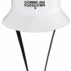 Comme Des Fuckdown White Polyester Hats & Cap