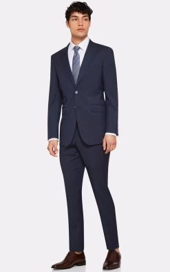 Oxford Men's Hopkins Peak Lapel Wool Suit Jacket - Gunmetal -Fashion Menswear Shop d6e3af8c9de9fd2439ed94ca88958bbd