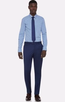 Oxford Men's Beckton Checked Shirt - Blue -Fashion Menswear Shop d915a15063ff2baaea491eb8377cf894