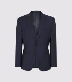 Reiss Men's Grit Single Breasted Microtex Suit Jacket - Navy -Fashion Menswear Shop d965fb94 46dc 496b a18d 8fd2b983186a