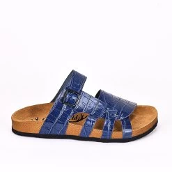 Moosefield Men's Leather Sandals - Dark Blue