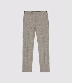 Reiss Men's Buster Prince Of Wales Trouser - Grey -Fashion Menswear Shop daf36fd5bb07cd59a29c9c193da29f49