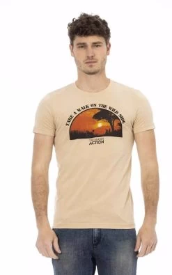 Trussardi Action Beige Cotton T-Shirt