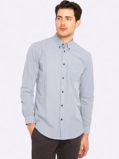 Oxford Men's Uxbridge Printed Regular Fit Shirt - Chambray