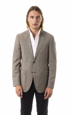 Uominitaliani Gray Wool Blazer