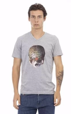 Trussardi Action Gray Cotton T-Shirt