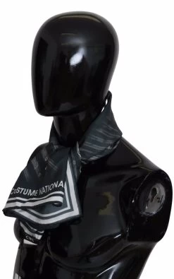 Costume National Blue Foulard Silk Women Scarf -Fashion Menswear Shop de91c2e8fb960a45e2d166cb31f3d195