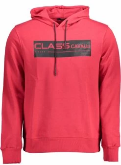 Cavalli Class Red Cotton Sweater