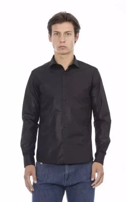 Baldinini Trend Black Polyester Shirt