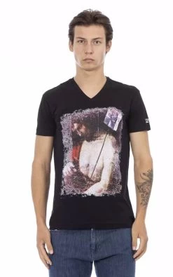Trussardi Action Black Cotton T-Shirt