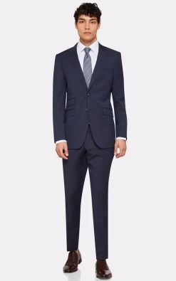 Oxford Men's Hopkins Peak Lapel Wool Suit Jacket - Gunmetal -Fashion Menswear Shop e0585c68ff25436cfb4701ef2166e493