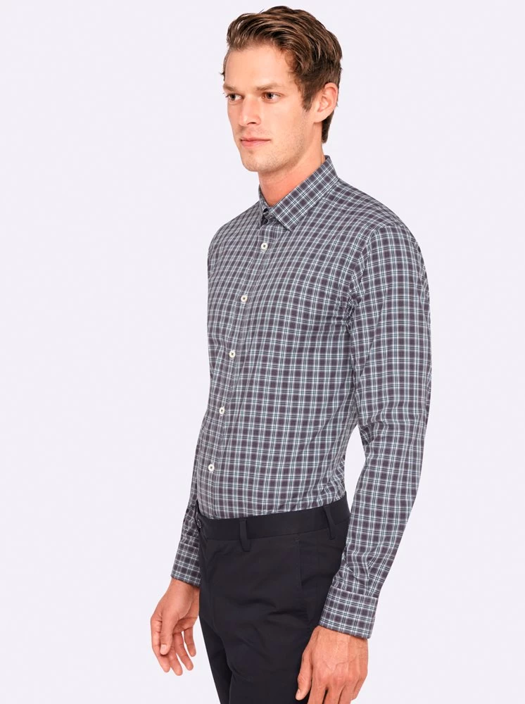 Oxford Men's Kenton Luxury Shirt - Green/Grey 3 Oxford Men's Kenton Luxury Shirt - Green/Grey - Image 3