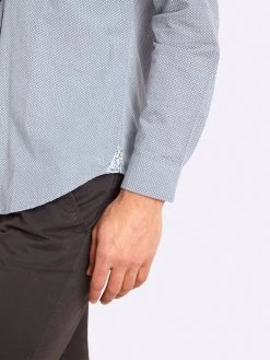 Oxford Men's Uxbridge Printed Regular Fit Shirt - Chambray -Fashion Menswear Shop e0e5456ef7bdce66528ce804377c39e4