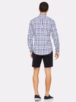 Oxford Men's Uxbridge Checked Shirt - Navy/White -Fashion Menswear Shop e23ff400836bb64ff80e0807f5cc2fe5