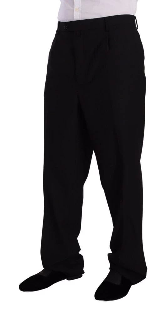 Domenico Tagliente Black Polyester Single Breasted Formal Suit 7 Domenico Tagliente Black Polyester Single Breasted Formal Suit - Image 7