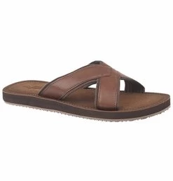 Pdq Mens Lightweight Crossover Mule Sandals (Brown) - DF1371