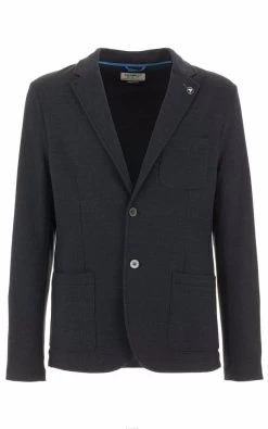 Fred Mello Blue Cotton Blazer