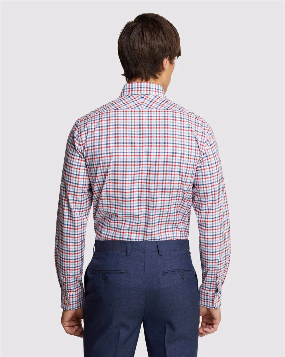 Oxford Men's Beckton Checked Shirt - Red/Navy 3 Oxford Men's Beckton Checked Shirt - Red/Navy - Image 3