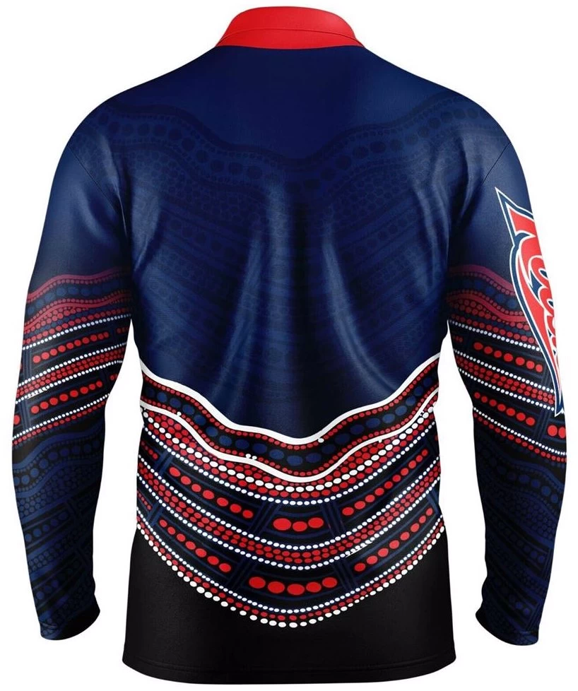 NRL Indigenous Fishing Polo Tee Shirt - Sydney Roosters - Adult 2 NRL Indigenous Fishing Polo Tee Shirt - Sydney Roosters - Adult - Image 2