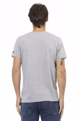 Trussardi Action Gray Cotton T-Shirt -Fashion Menswear Shop e6bc719b858509b197edb5a0e3947950