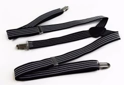 Mens Adjustable Black & White Striped Patterned Suspenders -Fashion Menswear Shop e6f51ba2f8486339fe08166b157f60fe