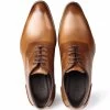 Ducavelli Men's Tuxedo Genuine Leather Classic Shoes - Tobacco