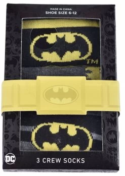 DC COMICS Batman Icons Crew Socks Boxed Set Of 3 Pairs -Fashion Menswear Shop e8b97049c6b2490f5136175b8cd123a7