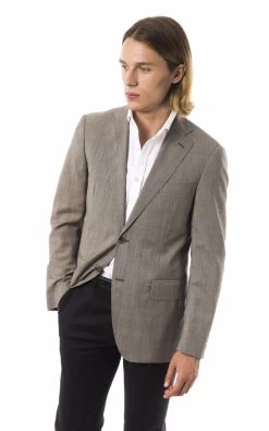 Uominitaliani Gray Wool Blazer -Fashion Menswear Shop e8fb6a35a3178d45b46838938531f66d
