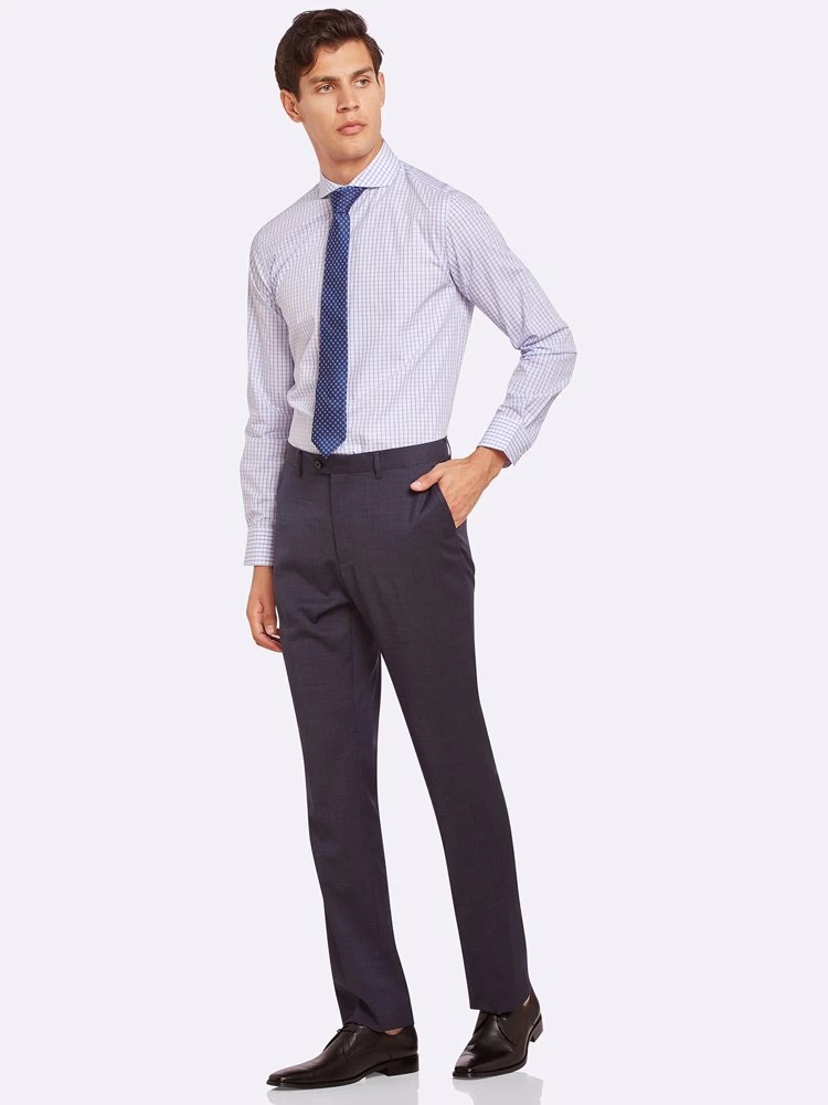 Oxford Men's Kensington Checked Shirt - Blue 6 Oxford Men's Kensington Checked Shirt - Blue - Image 6