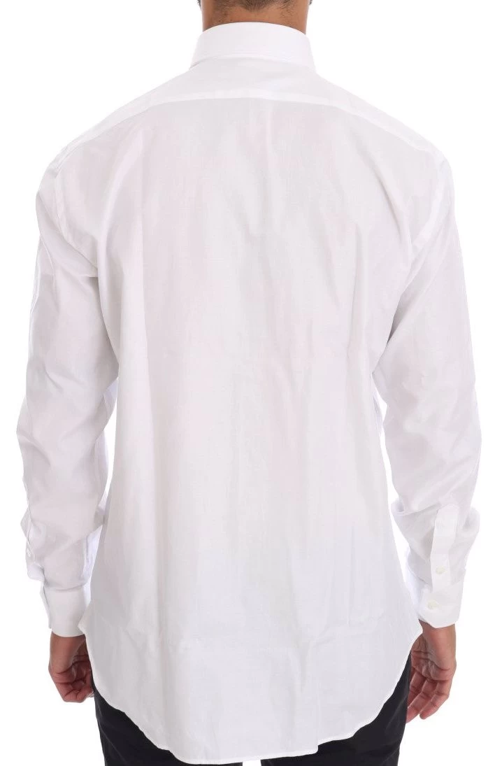 Cavalli White Striped Slim Fit Shirt 3 Cavalli White Striped Slim Fit Shirt - Image 3