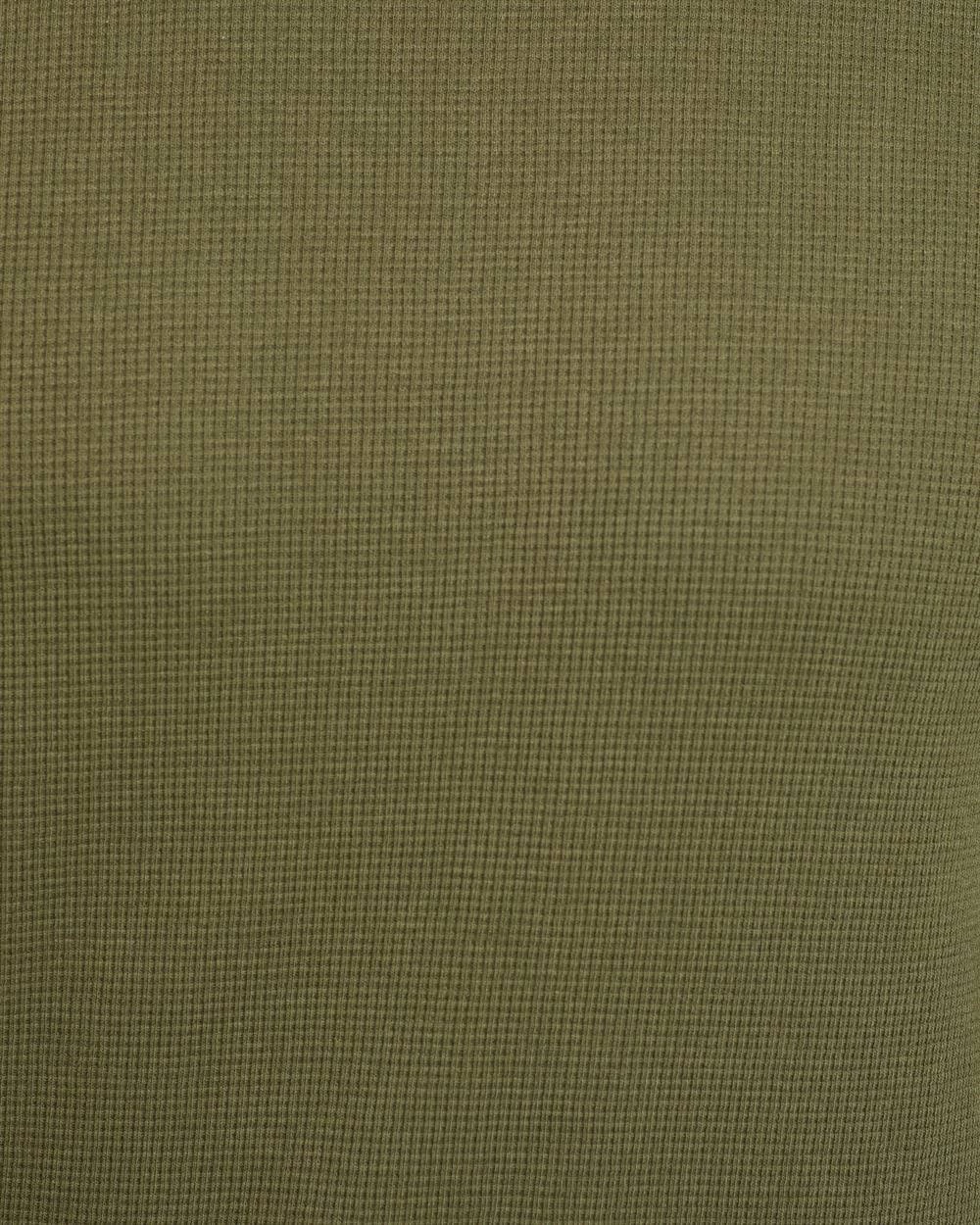 Oxford Men's Albert Waffle Crew Neck Long Sleeve - Green 6 Oxford Men's Albert Waffle Crew Neck Long Sleeve - Green - Image 6