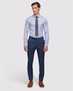 Oxford Men's Beckton Luxury Checked Shirt - Purple -Fashion Menswear Shop ebf033025a0072c5646d2e6c8a58ef26