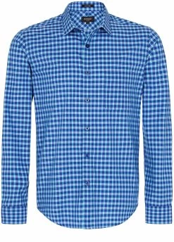 Oxford Men's Kenton Check Shirt - Blue