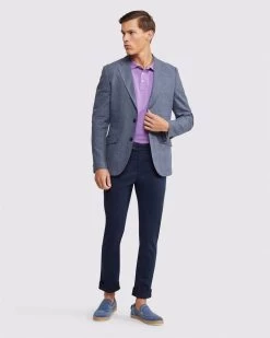 Oxford Men's Milton Checked Unlined Blazer - Blue
